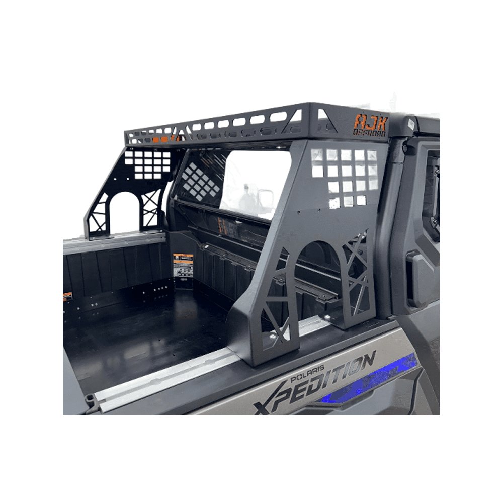 AJK Offroad half headache rack installed on a Polaris XPEDITION
