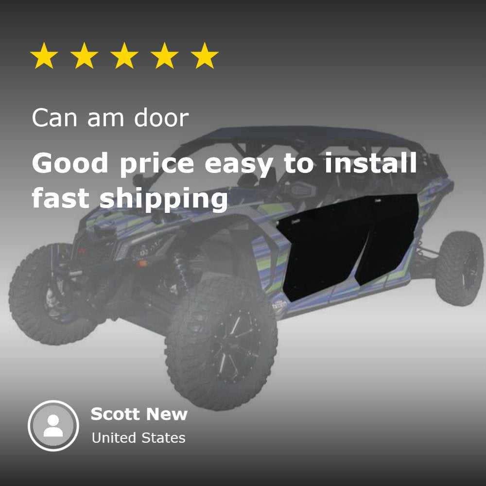 UTV side door accessory for Can-Am with easy installation and fast shipping review