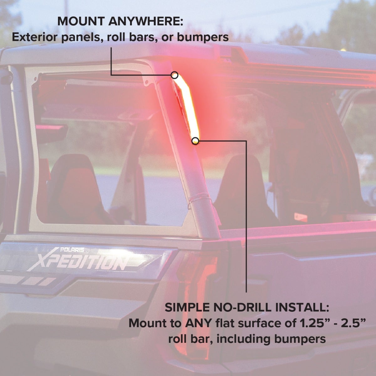APEX LIGHTS - RED - XPEDITION, RZR PRO, RZR XP '17-'23
