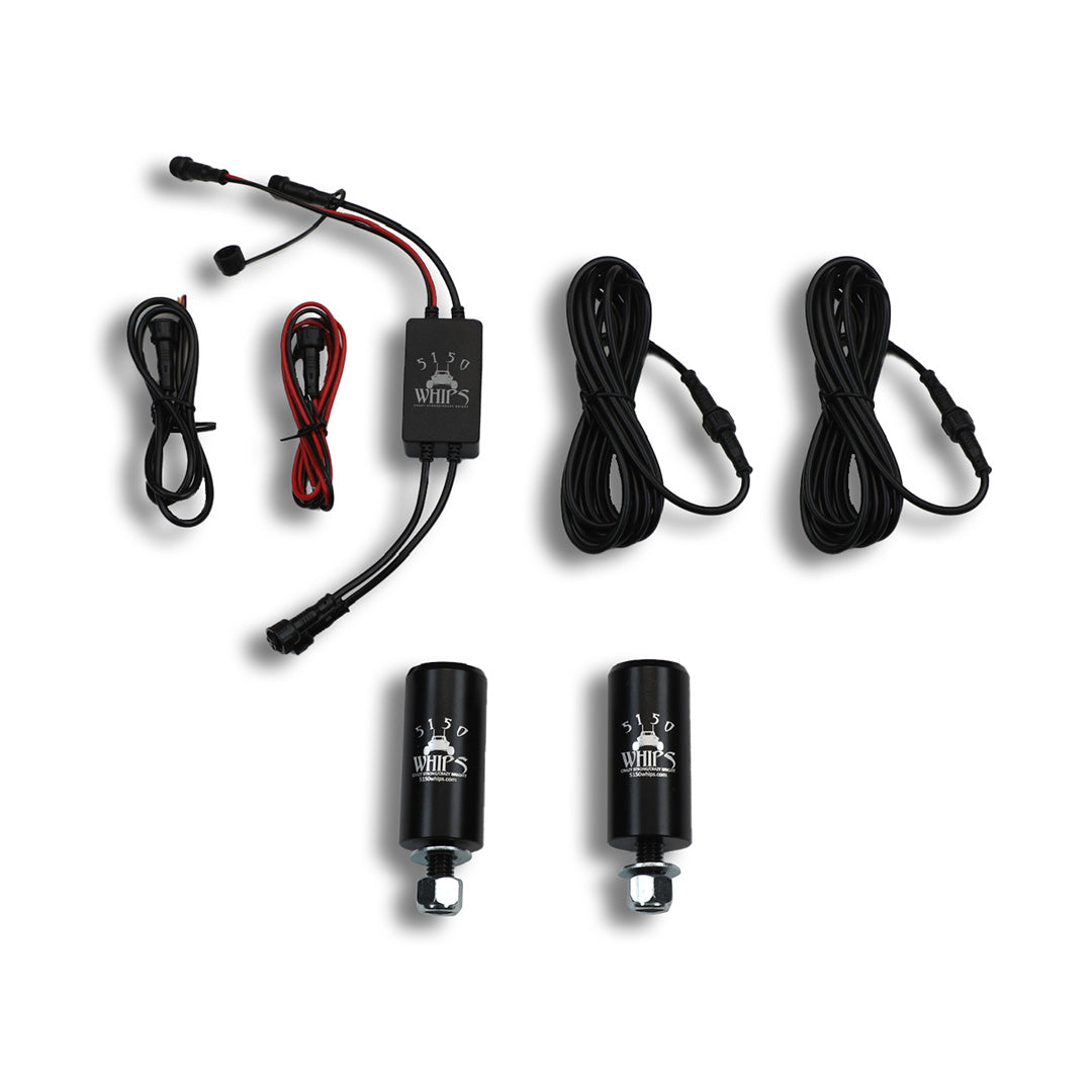 187 Platinum LED Whips – Pair