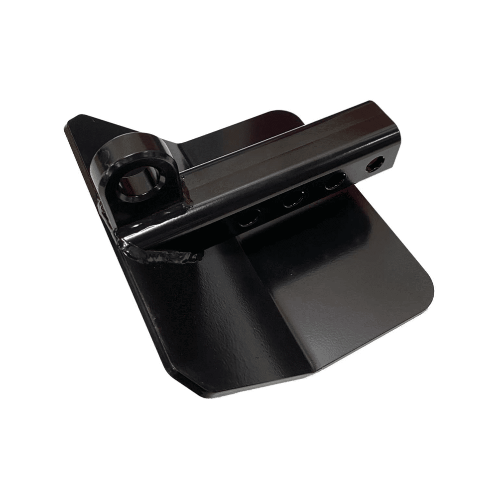 Hitch Skid with Recovery Point — Hitch Skid with Recovery Point by AJK Offroad Side Angle View in Black