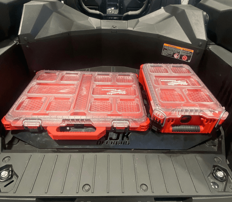 Kawasaki KRX Packout Mount 1.5 — Kawasaki KRX Packout Mount 1.5 by AJK Offroad Installed with Two Kits