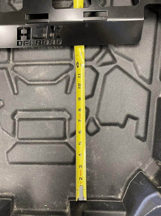 Polaris RZR Pro R Packout Mount — Polaris RZR PRO R Packout Mount by AJK Offroad Installed with Measuring Tape