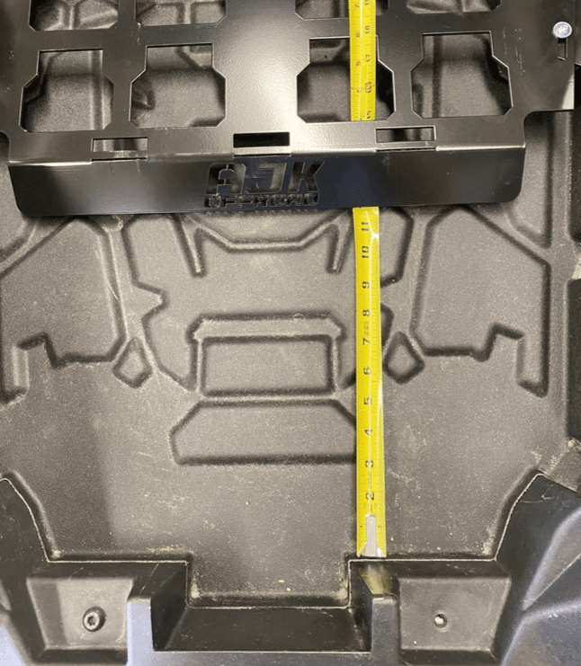 Polaris RZR Pro R Packout Mount — Polaris RZR PRO R Packout Mount by AJK Offroad With Measuring Tape for Reference Wide View