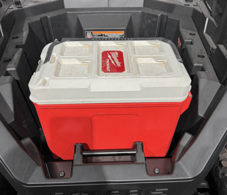 Polaris RZR Pro XP / Turbo R / Pro S Packout Mount — Polaris RZR PRO XP / Turbo R Packout Mount by AJK Offroad with Only Miuakee Cooler