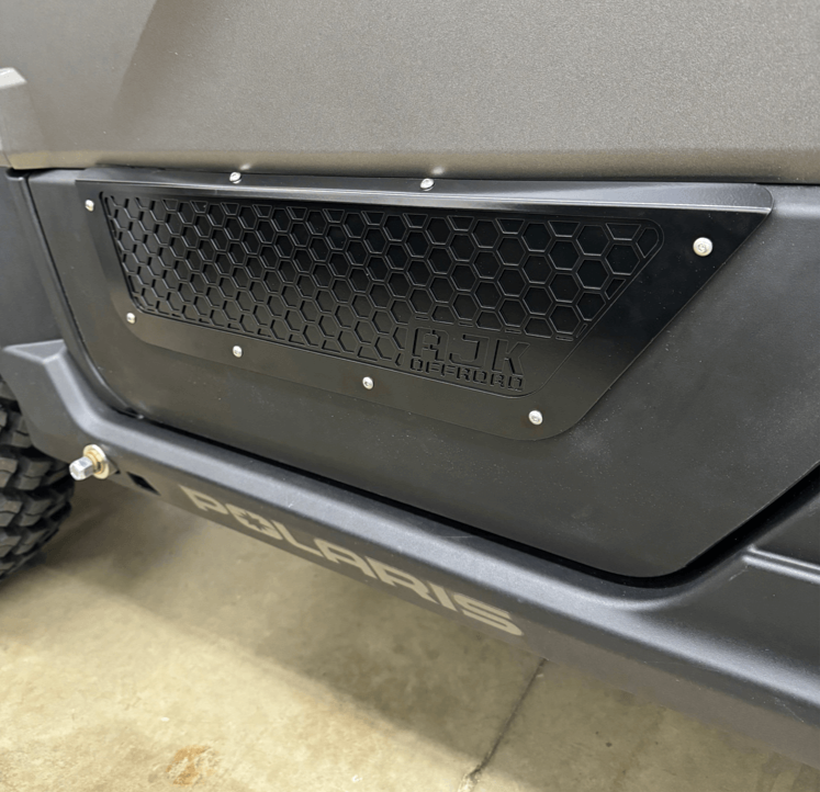 Polaris Xpedition Vented Lower Doors Inserts — Polaris Xpedition Vented Lower Doors Inserts by AJK Offroad Side Close Up of Front Door in Black