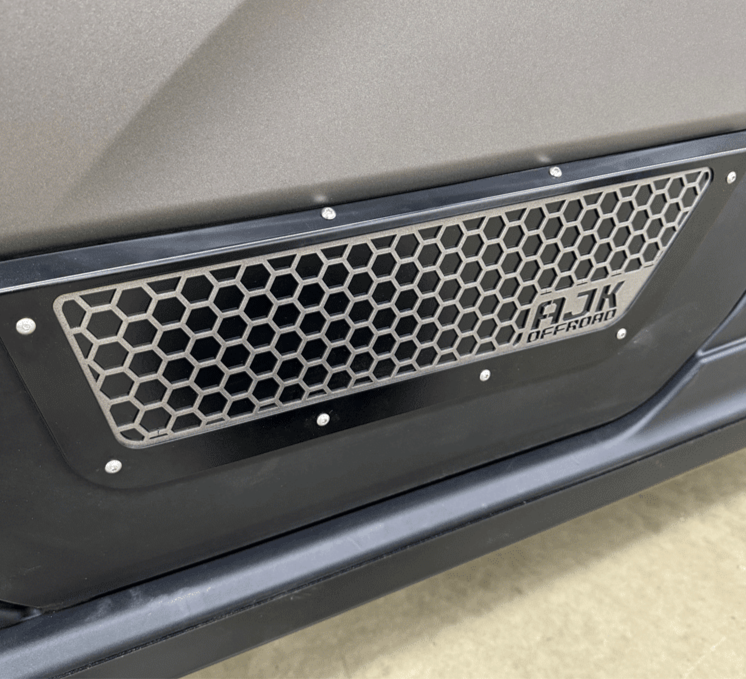 Polaris Xpedition Vented Lower Doors Inserts — Polaris Xpedition Vented Lower Doors Inserts by AJK Offroad Close Up of Door Exterior in Silver
