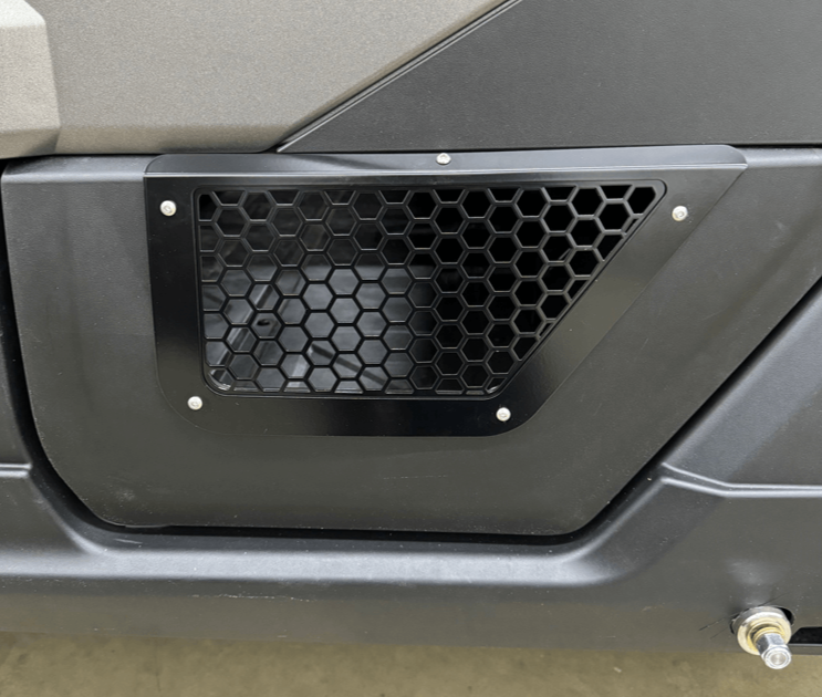 Polaris Xpedition Vented Lower Doors Inserts — Polaris Xpedition Vented Lower Doors Inserts by AJK Offroad Close Up of Rear Door in Black