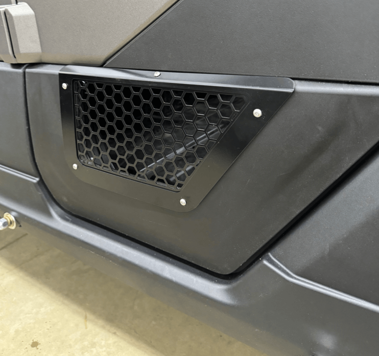 Polaris Xpedition Vented Lower Doors Inserts — Polaris Xpedition Vented Lower Doors Inserts by AJK Offroad Close Up of Rear Door in Black