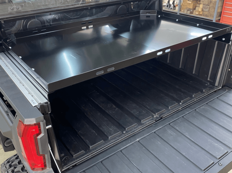 Polaris Xpedition Bed Tray — Polaris Xpedition Bed Tray by AJK Offroad Left Side Angle View