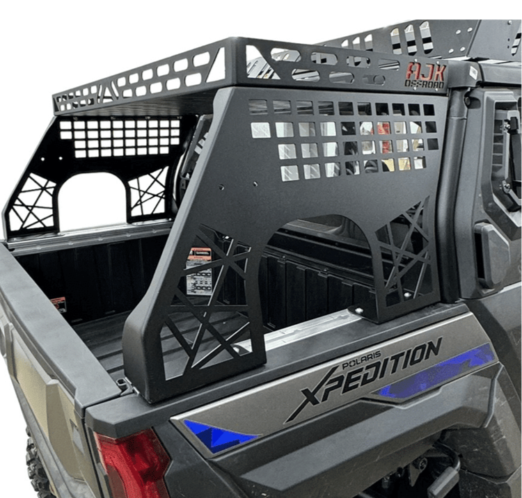 Polaris Xpedition Headache Rack – ¾ Rack — Polaris Xpedition Headache Rack 3/4 Rack by AJK Offroad Angled View of Side