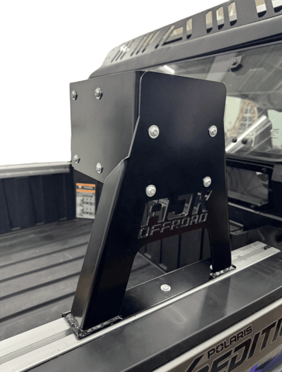 Polaris Xpedition Spare Tire Carrier — Polaris Xpedition Spare Tire Carrier by AJK Offroad Side Angled View Pictured Without a Tire