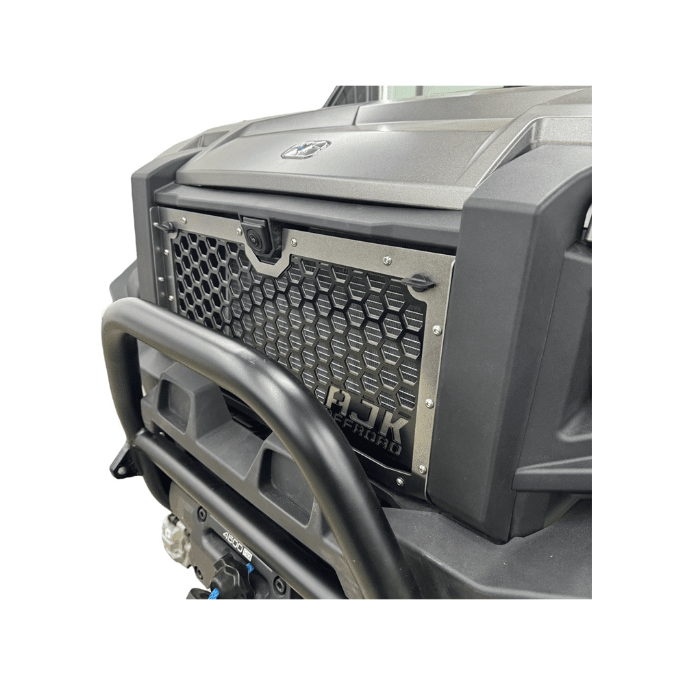 Polaris Xpedition Grille — Polaris Xpedition Grill by AJK Offroad in Raw Aluminum Installed on Right Side View