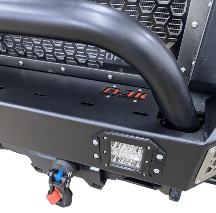 Polaris Xpedition Front Bumper — Polaris Xpedition Front Bumper by AJK Offroad Close Up of Right Side Light of Bumper