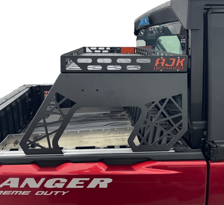 Polaris Ranger XD 1500 Short Headache Rack 3/4 Rack — Polaris Ranger 1500XD Short Headache Rack 3/4 Rack by AJK Offroad Full Side Angle View