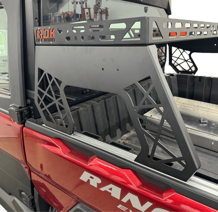 Polaris Ranger XD 1500 Short Headache Rack 3/4 Rack — Polaris Ranger 1500XD Short Headache Rack 3/4 Rack by AJK Offroad Side Angle