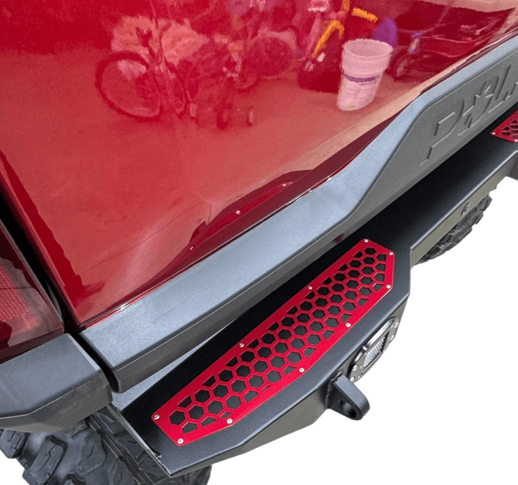 Polaris Ranger XD 1500 Rear Bumper — Polaris Ranger 1500XD Rear Bumper by AJK Offroad Top Down Close Up of Left Side