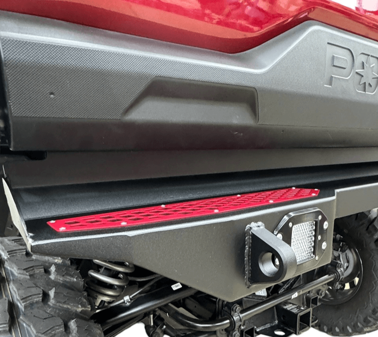 Polaris Ranger XD 1500 Rear Bumper — Polaris Ranger 1500XD Rear Bumper by AJK Offroad Mid-Close Up of Left Side