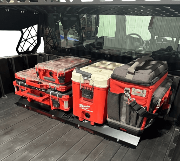 Polaris Ranger XD 1500 Front Packout Mount — Polaris Ranger 1500XD Front Packout Mount with Multiple Kits Right Side View
