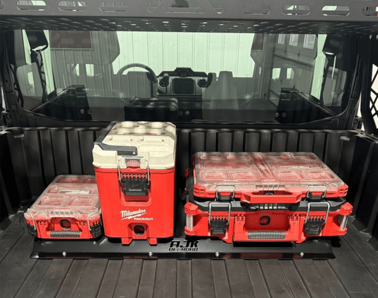 Polaris Ranger XD 1500 Front Packout Mount — Polaris Ranger 1500XD Front Packout Mount Installed with Kits Straight On View