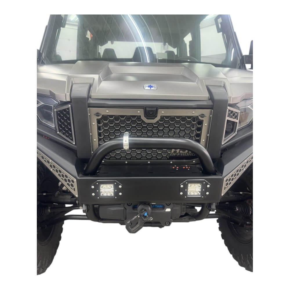 Polaris Xpedition Grille — Polaris Xpedition Grill by AJK Offroad Installed in Heavy Metal