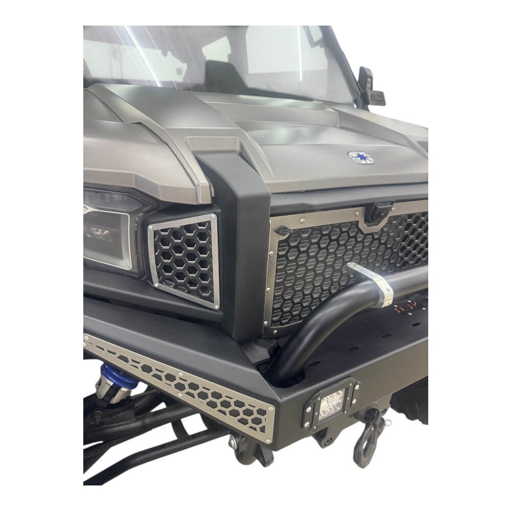 Polaris Xpedition Grille — Polaris Xpedition Grill by AJK Offroad View on Grill Installed Further Back View
