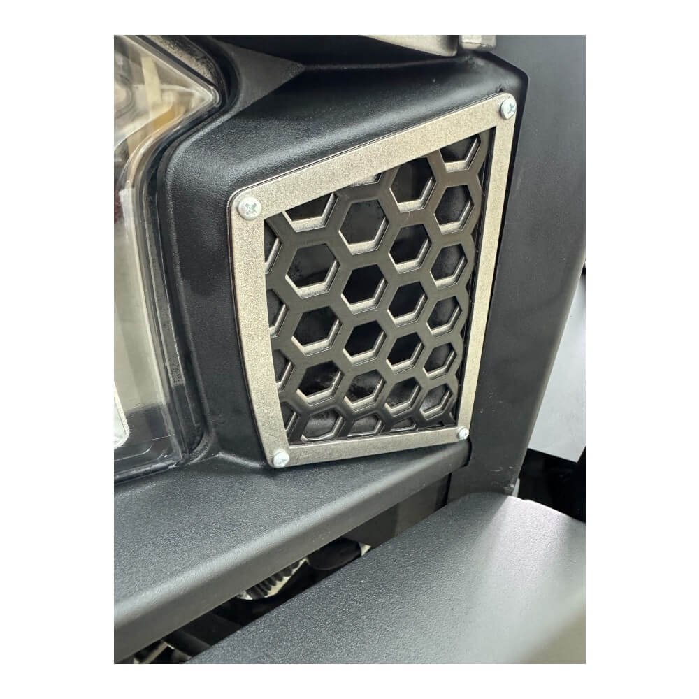 Polaris Xpedition Grille — Polaris Xpedition Grill by AJK Offroad Extreme Close Up of Installed Grille