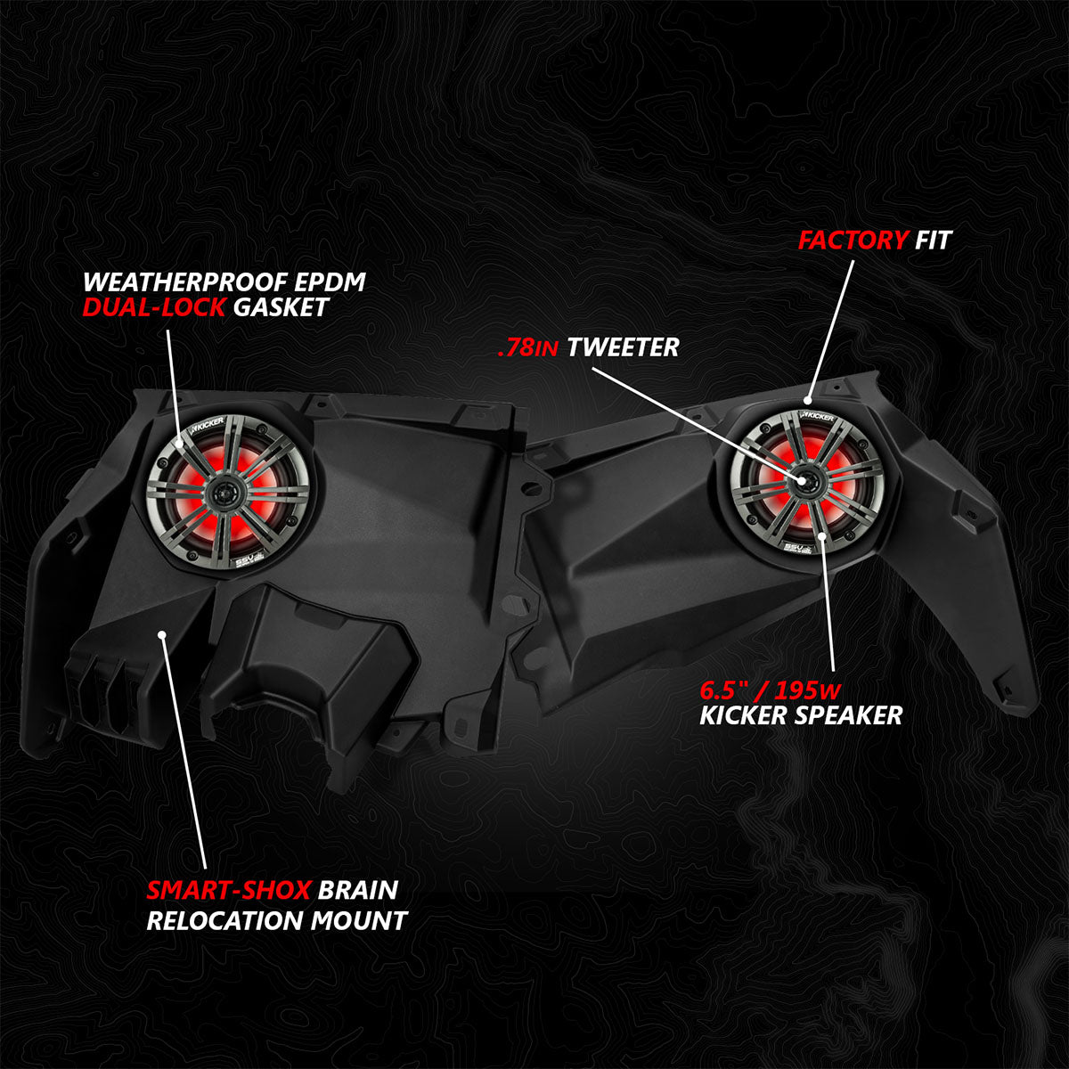 2017 - 2025 Can - Am® Maverick X3 Front - Dash 6.5" Speaker - Panels - Rad UTV Parts