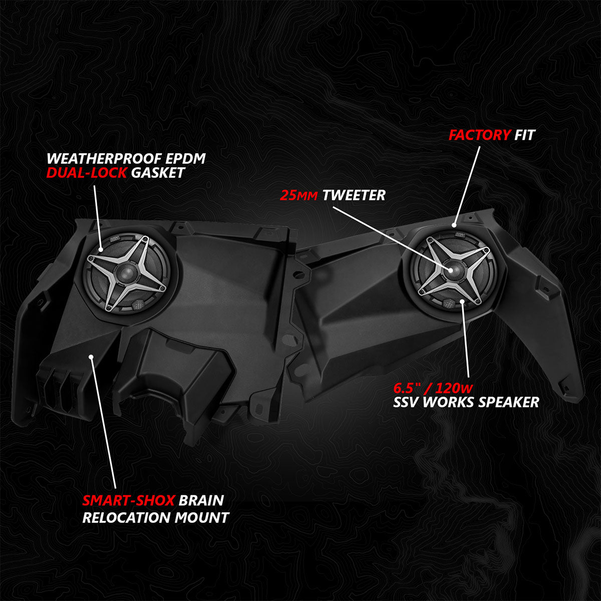 2017 - 2025 Can - Am® X3, Phase - 1 A - Spec 2 - Speaker System w/JVC - Rad UTV Parts