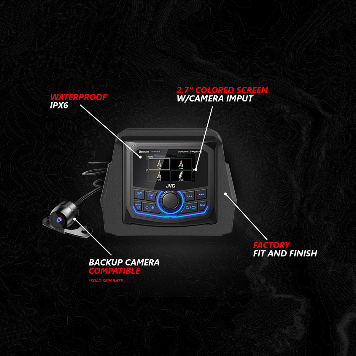 2017 - 2025 Can - Am® X3, Phase - 3 V - Spec 3 - Speaker 1650watt System w/JVC - Rad UTV Parts