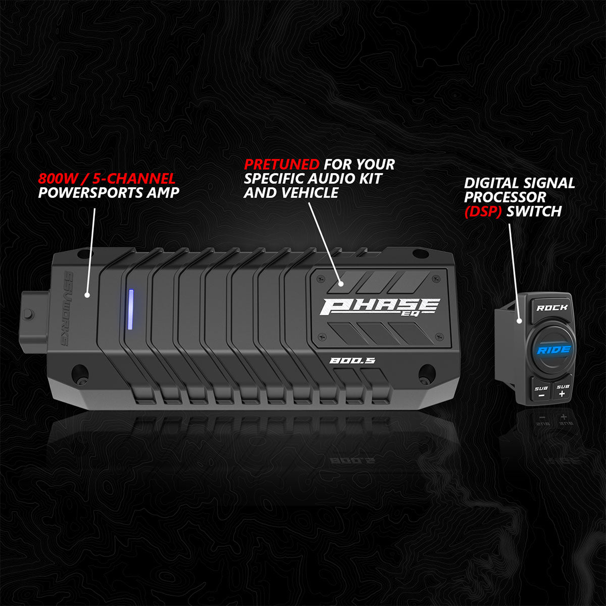 2017 - 2025 Can - Am® X3, Phase - 4 A - Spec 5 - Speaker 800watt System w/JVC - Rad UTV Parts