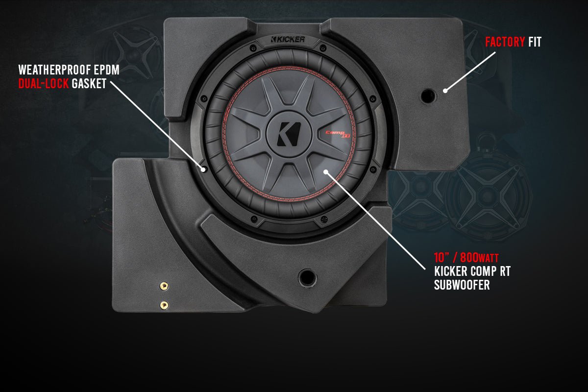 2017 - 2025 CanAm Maverick X3 Underseat Driverside 10in Subwoofer - Rad UTV Parts