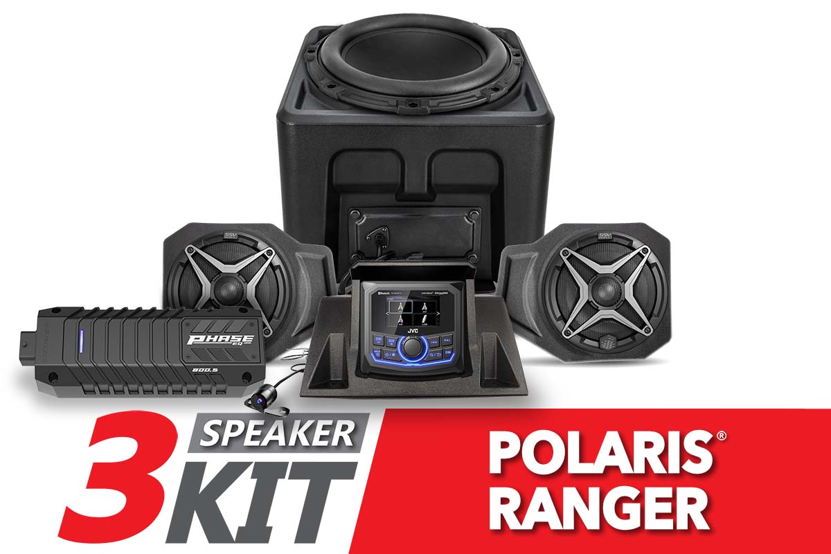 2018 - 2024 Polaris Ranger XP1000 A - Spec SSV Works 3 - Speaker Audio System w/JVC - Rad UTV Parts