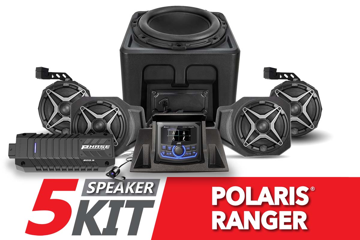 2018 - 2024 Polaris Ranger XP1000 A - Spec SSV Works 5 - Speaker Audio System w/JVC - Rad UTV Parts