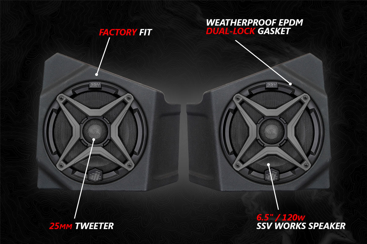 2020 - 2024 Kawasaki KRX1000 2 - Seater 5 - Speaker SSV Audio - Kit w/JVC - Rad UTV Parts