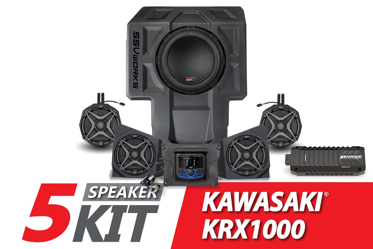 2020 - 2024 Kawasaki KRX1000 2 - Seater 5 - Speaker SSV Audio - Kit w/JVC - Rad UTV Parts