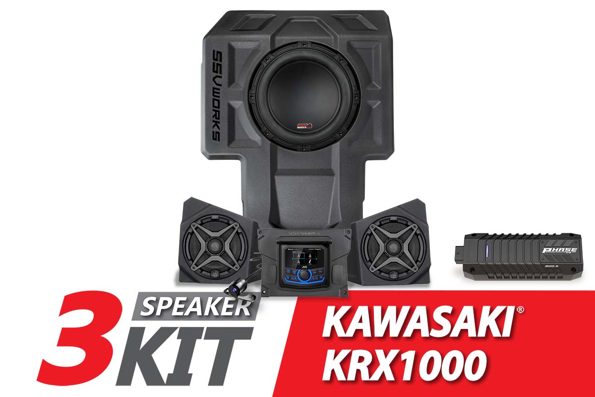 2020 - 2024 Kawasaki KRX1000 2 - Seater A - Spec 3 - Speaker SSV Audio - Kit w/JVC - Rad UTV Parts