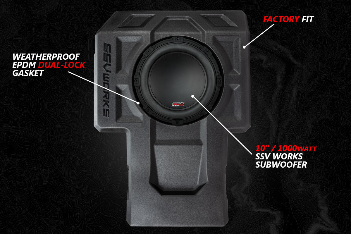 2020 - 2024 Kawasaki KRX1000 2 - Seater Phase X 5 - Speaker SSV Works Audio - Kit - Rad UTV Parts