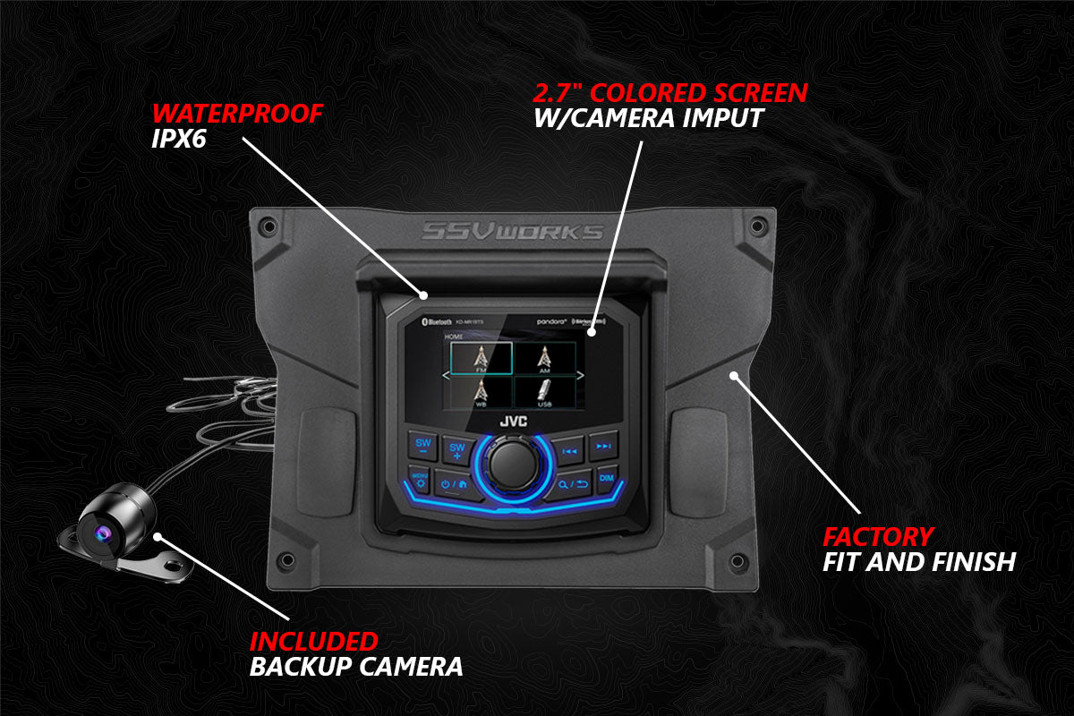 2020 - 2024 Kawasaki KRX1000 2 - Seater V - Sepc 3 - Speaker Audio - Kit w/JVC - Rad UTV Parts