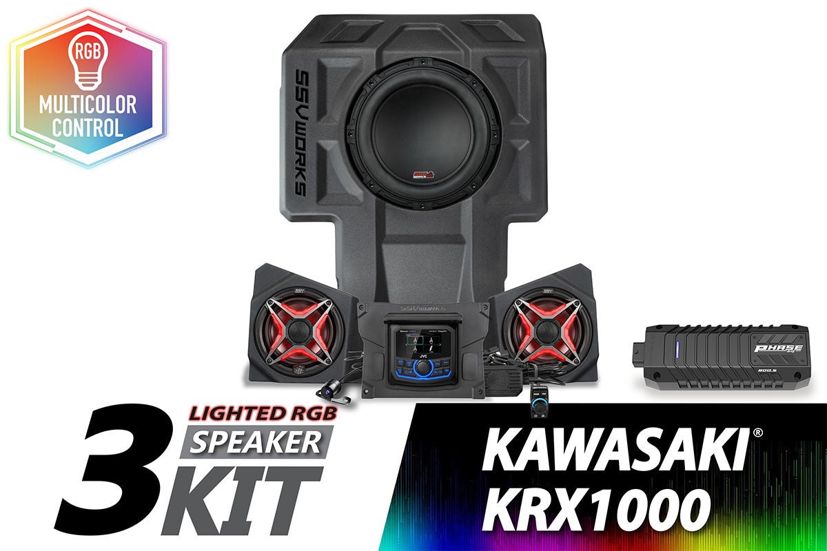 2020 - 2024 Kawasaki KRX1000 2 - Seater V - Sepc 3 - Speaker Audio - Kit w/JVC - Rad UTV Parts