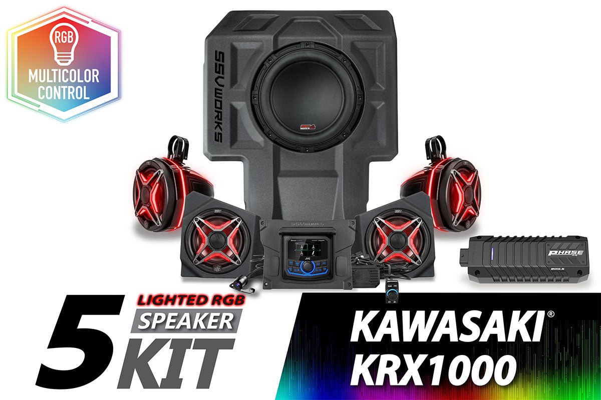2020 - 2024 Kawasaki KRX1000 2 - Seater V - Spec 5 - Speaker Audio - Kit w/JVC - Rad UTV Parts