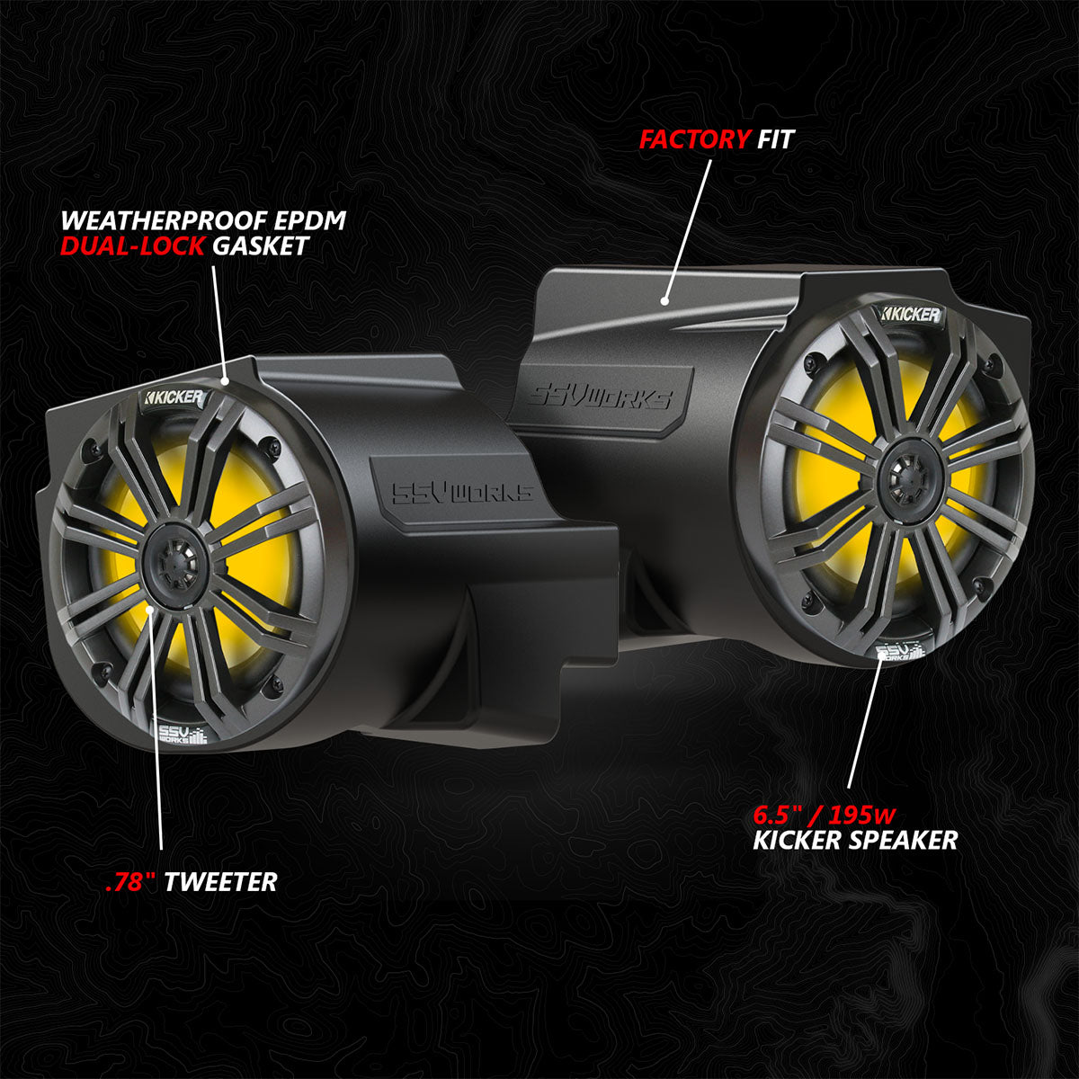 2020 - 2024 Polaris® RZR PRO Series Phase - 6 K - Spec 6 - Speaker 1400watt System w/JVC - Rad UTV Parts