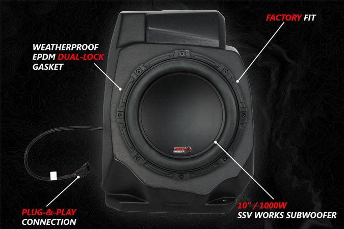 2020-2024 Polaris RZR Pro Under-Dash 10in Subwoofer Enclosure for Ride Command - Rad UTV Parts