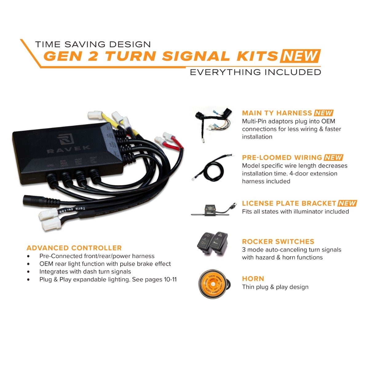 Polaris Ranger 2025+ XP 1000 Turn Signal Kit w/ Bumper Insert