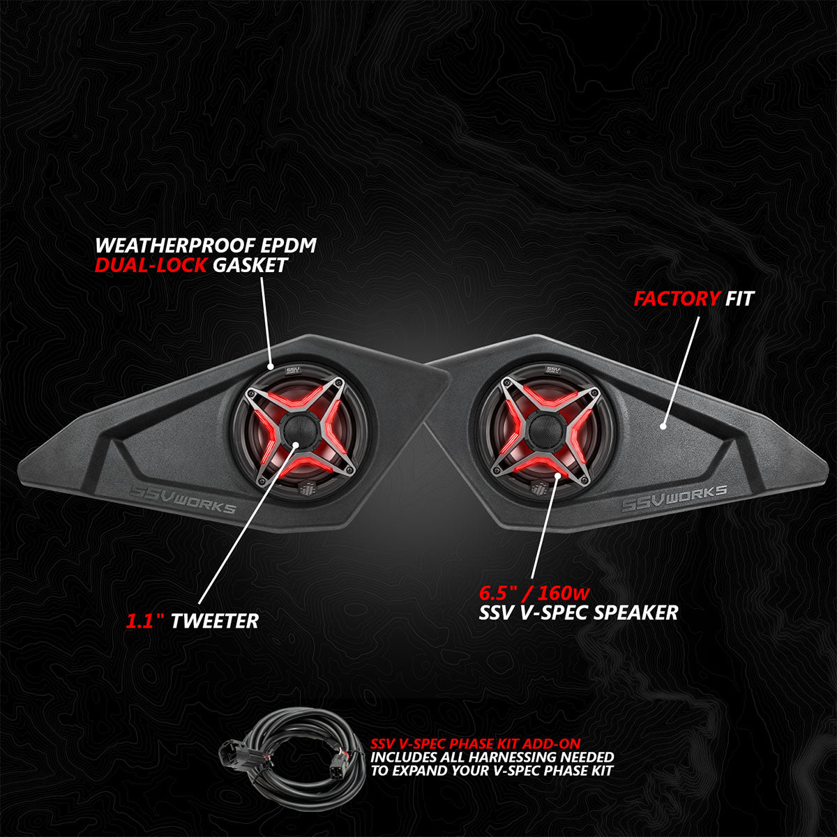 2024 - 2025 Can - Am® Maverick R 6.5" Lower Door - Pocket Speaker - Pods - Rad UTV Parts