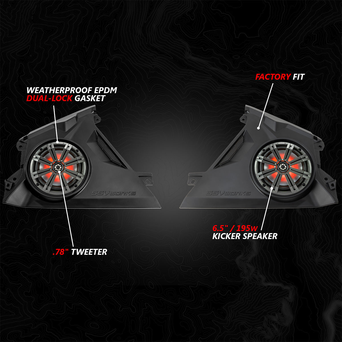 2024 - 2025 Can - Am® Maverick R Front - Dash 6.5" Speaker - Panels - Rad UTV Parts