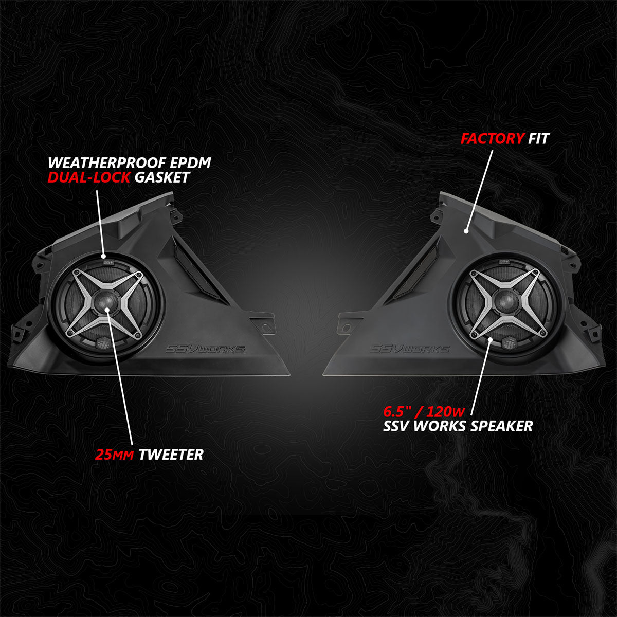 2024 - 2025 Can - Am® Maverick R Front - Dash 6.5" Speaker - Panels - Rad UTV Parts