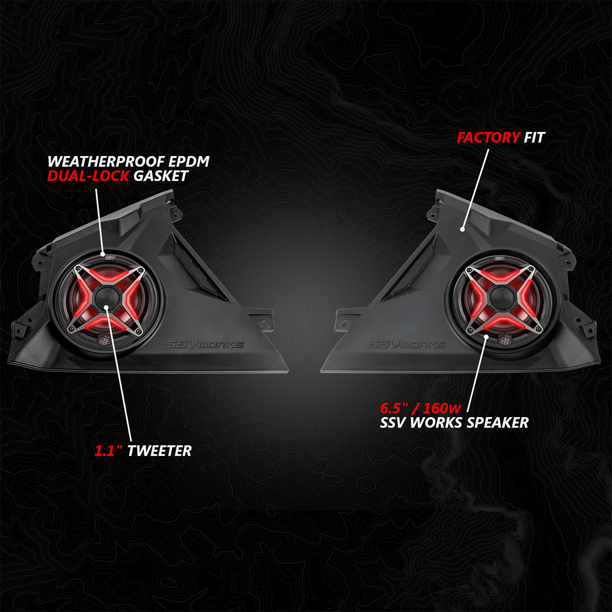 2024 - 2025 Can - Am® Maverick R, Phase - 5 V - Spec 1650watt 6 - Speaker System - Rad UTV Parts