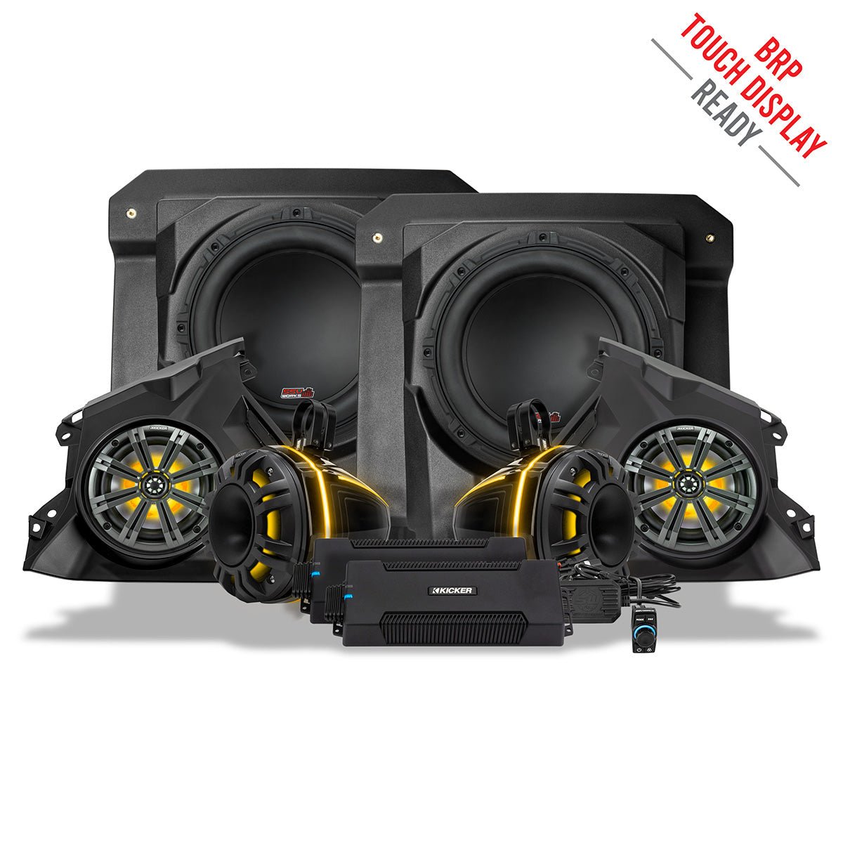 2024 - 2025 Can - Am® Maverick R, Phase - 6 K - Spec 1650watt 6 - Speaker System with Kicker Horns - Rad UTV Parts