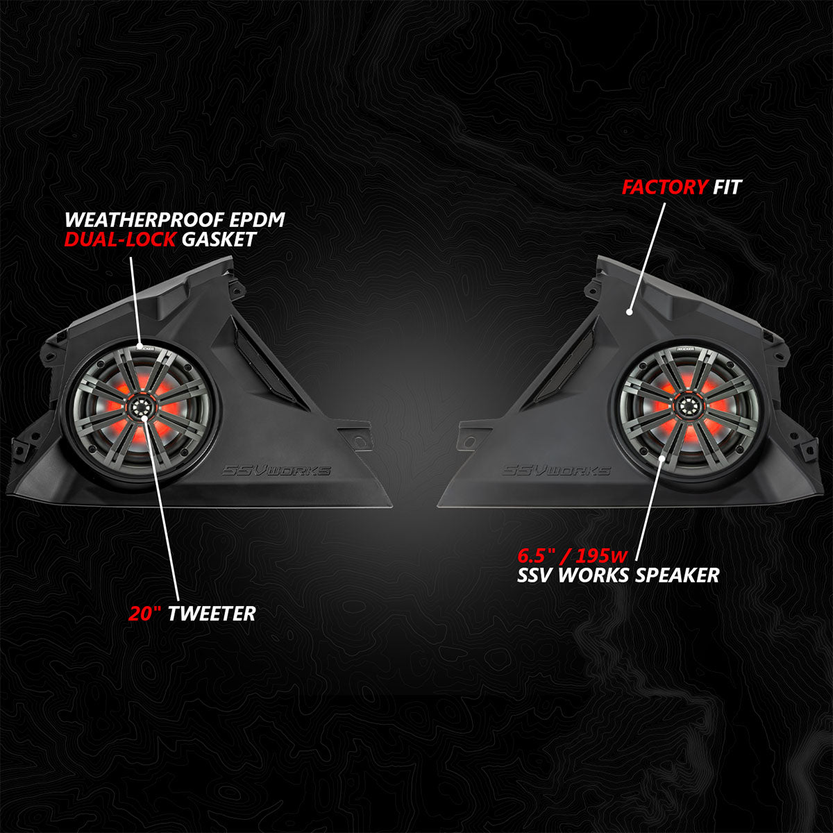 2024 - 2025 Can - Am® Maverick R, Phase - 6 K - Spec 1650watt 6 - Speaker System with Kicker Horns - Rad UTV Parts